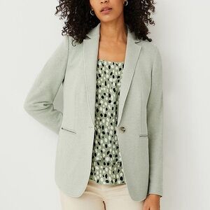 Ann Taylor Hutton Double Knit Blazer (Sage Green)